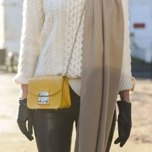 【original 330】Furla authentic mini Metropolis crossbody chain bag yellow